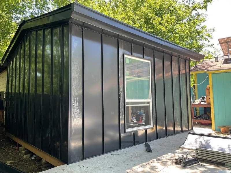 Black standing seam metal wall panels for Roof Inspection in Upper Southampton